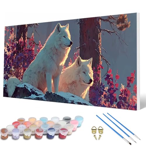 Malen Nach Zahlen Erwachsene, Wolf Malen Nach Zahlen Wald Paint by Numbers DIY Bastelset Erwachsene Mit 3 Pinseln und Acrylfarben für Zimmer Deko Wohnzimmer, Geschenke für Frauen 40X80 CM -hcw25079B Malen Nach Zahlen Erwachsene, Wolf Malen Nach Zahlen Wald Paint by Numbers DIY Bastelset Erwachsene Mit 3 Pinseln und Acrylfarben für Zimmer Deko Wohnzimmer, Geschenke für Frauen 40X80 CM -hcw25079B von HCWBDWOU