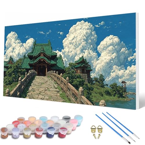 Malen Nach Zahlen Erwachsene, Wolke Malen Nach Zahlen Landschaft Paint by Numbers DIY Bastelset Erwachsene Mit 3 Pinseln und Acrylfarben für Deko Wohnzimmer, Geschenke für Frauen 40 x 80 cm -hcw25079M Malen Nach Zahlen Erwachsene, Wolke Malen Nach Zahlen Landschaft Paint by Numbers DIY Bastelset Erwachsene Mit 3 Pinseln und Acrylfarben für Deko Wohnzimmer, Geschenke für Frauen 40 x 80 cm -hcw25079M von HCWBDWOU