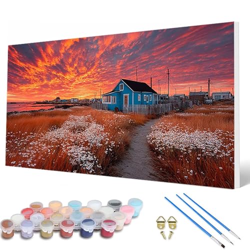Malen Nach Zahlen Erwachsene, Wolke Malen Nach Zahlen Landschaft Paint by Numbers DIY Bastelset Erwachsene Mit 3 Pinseln und Acrylfarben für Deko Wohnzimmer, Geschenke für Frauen 40X80 CM -hcw2507QA Malen Nach Zahlen Erwachsene, Wolke Malen Nach Zahlen Landschaft Paint by Numbers DIY Bastelset Erwachsene Mit 3 Pinseln und Acrylfarben für Deko Wohnzimmer, Geschenke für Frauen 40X80 CM -hcw2507QA von HCWBDWOU