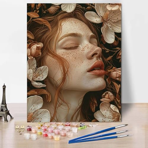 Malen Nach Zahlen Frau Malen Nach Zahlen Erwachsene Blume Painting by Numbers Adult Basteln Erwachsene, Mit 3 Pinseln und Acrylfarbe für Deko Wohnzimmer, Geschenke für Frauen 30 x 40 cm -CW2504QS Malen Nach Zahlen Frau Malen Nach Zahlen Erwachsene Blume Painting by Numbers Adult Basteln Erwachsene, Mit 3 Pinseln und Acrylfarbe für Deko Wohnzimmer, Geschenke für Frauen 30 x 40 cm -CW2504QS von HCWBDWOU