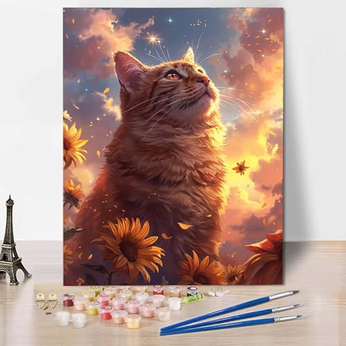 Malen Nach Zahlen Katze Malen Nach Zahlen Erwachsene Tier Painting by Numbers Adult Basteln Erwachsene, Mit 3 Pinseln und Acrylfarbe für Deko Wohnzimmer, Geschenke für Frauen 70 X 95 CM -CW25042P Malen Nach Zahlen Katze Malen Nach Zahlen Erwachsene Tier Painting by Numbers Adult Basteln Erwachsene, Mit 3 Pinseln und Acrylfarbe für Deko Wohnzimmer, Geschenke für Frauen 70 X 95 CM -CW25042P von HCWBDWOU