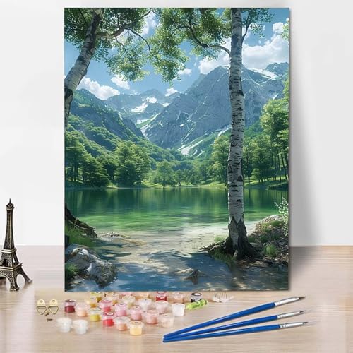 Malen Nach Zahlen Landschaft Malen Nach Zahlen Erwachsene Baum Painting by Numbers Adult Basteln Erwachsene, Mit 3 Pinseln und Acrylfarbe für Deko Wohnzimmer, Geschenke 100 x 135 cm -CW2504FB837 von HCWBDWOU