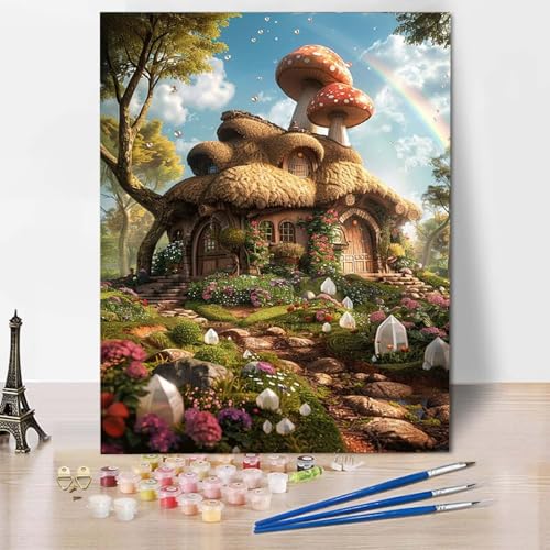 Malen Nach Zahlen Landschaft Malen Nach Zahlen Erwachsene Pilz Painting by Numbers Adult Basteln Erwachsene, Mit 3 Pinseln und Acrylfarbe für Deko Wohnzimmer, Geschenke für Frauen 20 X 30 CM -CW25049F Malen Nach Zahlen Landschaft Malen Nach Zahlen Erwachsene Pilz Painting by Numbers Adult Basteln Erwachsene, Mit 3 Pinseln und Acrylfarbe für Deko Wohnzimmer, Geschenke für Frauen 20 X 30 CM -CW25049F von HCWBDWOU