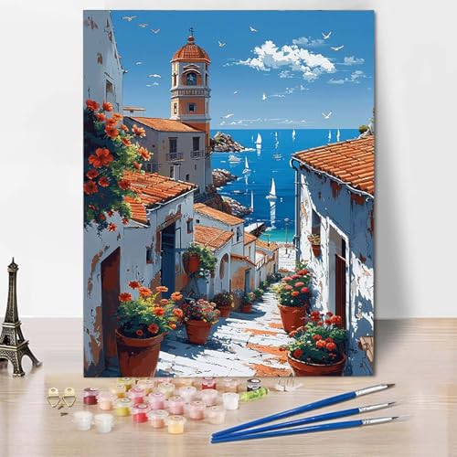 Malen Nach Zahlen Stadt Malen Nach Zahlen Erwachsene Landschaft Painting by Numbers Adult Basteln Erwachsene, Mit 3 Pinseln und Acrylfarbe für Deko Wohnzimmer, Geschenke 70 X 95 CM -CW25045EIHO Malen Nach Zahlen Stadt Malen Nach Zahlen Erwachsene Landschaft Painting by Numbers Adult Basteln Erwachsene, Mit 3 Pinseln und Acrylfarbe für Deko Wohnzimmer, Geschenke 70 X 95 CM -CW25045EIHO von HCWBDWOU