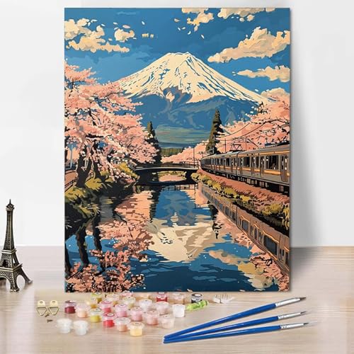 Malen Nach Zahlen Vulkan Fuji Malen Nach Zahlen Erwachsene Kirschblüten Painting by Numbers Adult Basteln Erwachsene, Mit 3 Pinseln und Acrylfarbe für Deko Wohnzimmer, Geschenke 70 X 95 CM -CW2504G3 Malen Nach Zahlen Vulkan Fuji Malen Nach Zahlen Erwachsene Kirschblüten Painting by Numbers Adult Basteln Erwachsene, Mit 3 Pinseln und Acrylfarbe für Deko Wohnzimmer, Geschenke 70 X 95 CM -CW2504G3 von HCWBDWOU