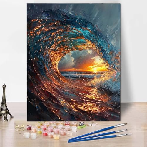 Malen Nach Zahlen Wellen Malen Nach Zahlen Erwachsene Sonnenaufgang Painting by Numbers Adult Basteln Erwachsene, Mit 3 Pinseln und Acrylfarbe für Deko Wohnzimmer, Geschenke 60 x 80 cm -CW2504B1 Malen Nach Zahlen Wellen Malen Nach Zahlen Erwachsene Sonnenaufgang Painting by Numbers Adult Basteln Erwachsene, Mit 3 Pinseln und Acrylfarbe für Deko Wohnzimmer, Geschenke 60 x 80 cm -CW2504B1 von HCWBDWOU