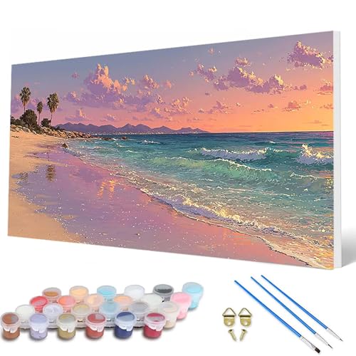 Meer Malen Nach Zahlen Erwachsene, Malen Nach Zahlen Landschaft Paint by Numbers Adult Muster Basteln Erwachsene Anfänger für Deko Wohnzimmer, Wanddeko, Geschenke für Frauen 50 x 100 cm -hcw250726 Meer Malen Nach Zahlen Erwachsene, Malen Nach Zahlen Landschaft Paint by Numbers Adult Muster Basteln Erwachsene Anfänger für Deko Wohnzimmer, Wanddeko, Geschenke für Frauen 50 x 100 cm -hcw250726 von HCWBDWOU