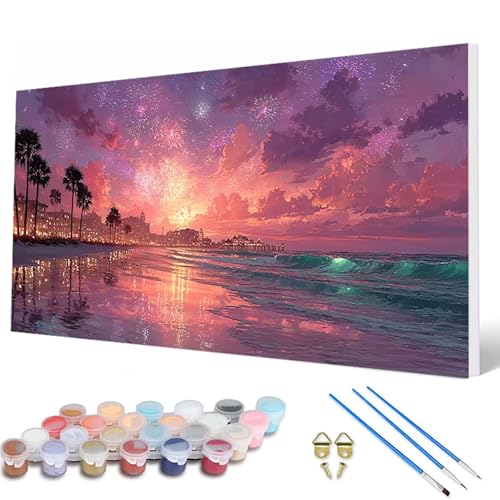 Meer Malen Nach Zahlen Erwachsene, Malen Nach Zahlen Landschaft Paint by Numbers Adult Muster Basteln Erwachsene Anfänger für Zimmer Deko Wohnzimmer, Wanddeko, Geschenke für Frauen 30X60 CM -hcw2507S2 Meer Malen Nach Zahlen Erwachsene, Malen Nach Zahlen Landschaft Paint by Numbers Adult Muster Basteln Erwachsene Anfänger für Zimmer Deko Wohnzimmer, Wanddeko, Geschenke für Frauen 30X60 CM -hcw2507S2 von HCWBDWOU