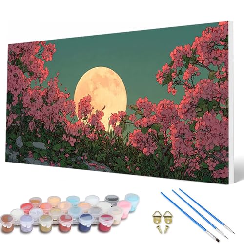 Mond Malen Nach Zahlen Erwachsene, Malen Nach Zahlen Blumenn Paint by Numbers Adult Muster Basteln Erwachsene Anfänger für Deko Wohnzimmer, Wanddeko, Geschenke für Frauen 100 x 300 cm -hcw25073J Mond Malen Nach Zahlen Erwachsene, Malen Nach Zahlen Blumenn Paint by Numbers Adult Muster Basteln Erwachsene Anfänger für Deko Wohnzimmer, Wanddeko, Geschenke für Frauen 100 x 300 cm -hcw25073J von HCWBDWOU