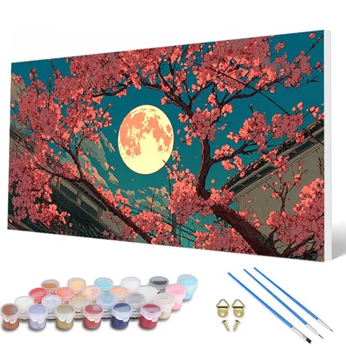 Mond Malen Nach Zahlen Erwachsene, Malen Nach Zahlen KirschblüTen Paint by Numbers Adult Muster Basteln Erwachsene Anfänger für Deko Wohnzimmer, Wanddeko, Geschenke für Frauen 90 x 180 cm -hcw25075K Mond Malen Nach Zahlen Erwachsene, Malen Nach Zahlen KirschblüTen Paint by Numbers Adult Muster Basteln Erwachsene Anfänger für Deko Wohnzimmer, Wanddeko, Geschenke für Frauen 90 x 180 cm -hcw25075K von HCWBDWOU