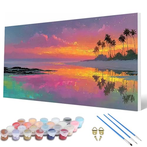 Ozean Malen Nach Zahlen Erwachsene, Malen Nach Zahlen Sonnenuntergang Paint by Numbers Adult Muster Basteln Erwachsene Anfänger für Deko Wohnzimmer, Wanddeko, Geschenke für Frauen 50X100CM -hcw2507OL Ozean Malen Nach Zahlen Erwachsene, Malen Nach Zahlen Sonnenuntergang Paint by Numbers Adult Muster Basteln Erwachsene Anfänger für Deko Wohnzimmer, Wanddeko, Geschenke für Frauen 50X100CM -hcw2507OL von HCWBDWOU