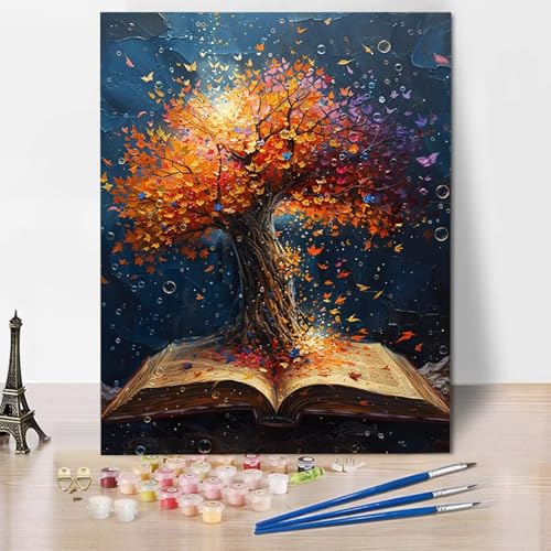 Paint by Numbers Baum des Lebens Malen Nach Zahlen Buch Malen Nach Zahlen Anfänger DIY Handgemalt Ölgemälde Leinwand Kits mit 3 Pinseln und Acrylfarbe für Wanddeko, Geschenk 70 x 95 cm -CW2504OF Paint by Numbers Baum des Lebens Malen Nach Zahlen Buch Malen Nach Zahlen Anfänger DIY Handgemalt Ölgemälde Leinwand Kits mit 3 Pinseln und Acrylfarbe für Wanddeko, Geschenk 70 x 95 cm -CW2504OF von HCWBDWOU