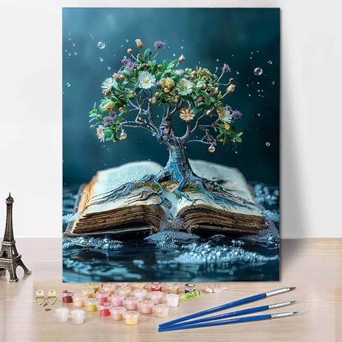Paint by Numbers Baum des Lebens Malen Nach Zahlen Landschaft Malen Nach Zahlen Anfänger DIY Handgemalt Ölgemälde Leinwand Kits mit 3 Pinseln und Acrylfarbe für Wanddeko, Geschenk 70 x 95 cm -CW25049A Paint by Numbers Baum des Lebens Malen Nach Zahlen Landschaft Malen Nach Zahlen Anfänger DIY Handgemalt Ölgemälde Leinwand Kits mit 3 Pinseln und Acrylfarbe für Wanddeko, Geschenk 70 x 95 cm -CW25049A von HCWBDWOU