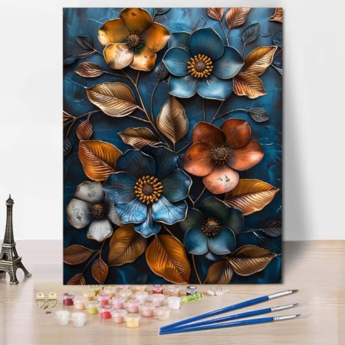 Paint by Numbers Blume Malen Nach Zahlen Kunst Malen Nach Zahlen Anfänger DIY Handgemalt Ölgemälde Leinwand Kits mit 3 Pinseln und Acrylfarbe für Wanddeko, Geschenk für Frauen 40 x 50 cm -CW2504XG Paint by Numbers Blume Malen Nach Zahlen Kunst Malen Nach Zahlen Anfänger DIY Handgemalt Ölgemälde Leinwand Kits mit 3 Pinseln und Acrylfarbe für Wanddeko, Geschenk für Frauen 40 x 50 cm -CW2504XG von HCWBDWOU