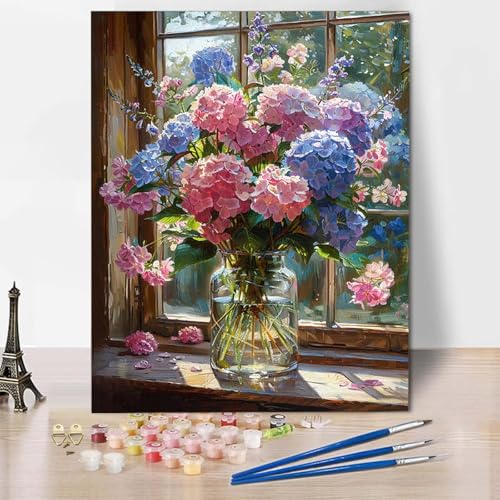 Paint by Numbers Blume Malen Nach Zahlen Vase Malen Nach Zahlen Anfänger DIY Handgemalt Ölgemälde Leinwand Kits mit 3 Pinseln und Acrylfarbe für Wanddeko, Geschenk für Frauen 70 x 95 cm -CW25046W Paint by Numbers Blume Malen Nach Zahlen Vase Malen Nach Zahlen Anfänger DIY Handgemalt Ölgemälde Leinwand Kits mit 3 Pinseln und Acrylfarbe für Wanddeko, Geschenk für Frauen 70 x 95 cm -CW25046W von HCWBDWOU