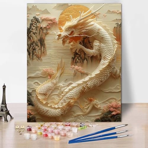 Paint by Numbers Drachen Malen Nach Zahlen Landschaft Malen Nach Zahlen Anfänger DIY Handgemalt Ölgemälde Leinwand Kits mit 3 Pinseln und Acrylfarbe für Wanddeko, Geschenk 70 x 95 cm -CW25041T9 Paint by Numbers Drachen Malen Nach Zahlen Landschaft Malen Nach Zahlen Anfänger DIY Handgemalt Ölgemälde Leinwand Kits mit 3 Pinseln und Acrylfarbe für Wanddeko, Geschenk 70 x 95 cm -CW25041T9 von HCWBDWOU