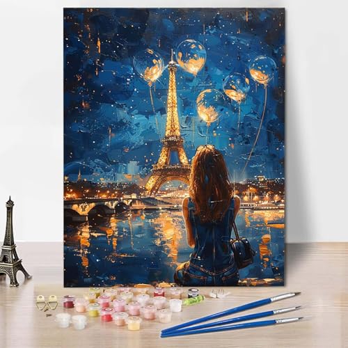 Paint by Numbers Eiffelturm Malen Nach Zahlen Stadt Malen Nach Zahlen Anfänger DIY Handgemalt Ölgemälde Leinwand Kits mit 3 Pinseln und Acrylfarbe für Wanddeko, Geschenk 70 x 95 cm -CW25047ZWGJ Paint by Numbers Eiffelturm Malen Nach Zahlen Stadt Malen Nach Zahlen Anfänger DIY Handgemalt Ölgemälde Leinwand Kits mit 3 Pinseln und Acrylfarbe für Wanddeko, Geschenk 70 x 95 cm -CW25047ZWGJ von HCWBDWOU