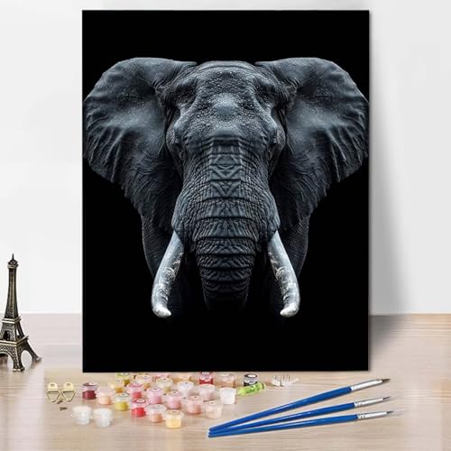 Paint by Numbers Elefant Malen Nach Zahlen Tier Malen Nach Zahlen Anfänger DIY Handgemalt Ölgemälde Leinwand Kits mit 3 Pinseln und Acrylfarbe für Wanddeko, Geschenk für Frauen 50 x 65 cm -CW25046U Paint by Numbers Elefant Malen Nach Zahlen Tier Malen Nach Zahlen Anfänger DIY Handgemalt Ölgemälde Leinwand Kits mit 3 Pinseln und Acrylfarbe für Wanddeko, Geschenk für Frauen 50 x 65 cm -CW25046U von HCWBDWOU