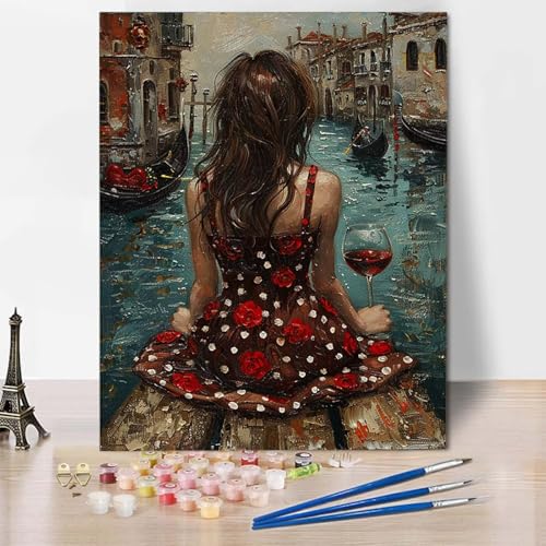 Paint by Numbers Frau Malen Nach Zahlen Stadt Malen Nach Zahlen Anfänger DIY Handgemalt Ölgemälde Leinwand Kits mit 3 Pinseln und Acrylfarbe für Wanddeko, Geschenk für Frauen 100 X 135 CM -CW25047N Paint by Numbers Frau Malen Nach Zahlen Stadt Malen Nach Zahlen Anfänger DIY Handgemalt Ölgemälde Leinwand Kits mit 3 Pinseln und Acrylfarbe für Wanddeko, Geschenk für Frauen 100 X 135 CM -CW25047N von HCWBDWOU
