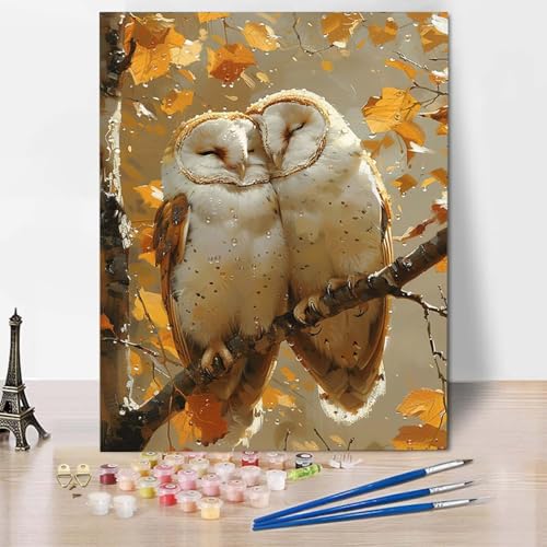 Paint by Numbers Herbst Malen Nach Zahlen Eule Malen Nach Zahlen Anfänger DIY Handgemalt Ölgemälde Leinwand Kits mit 3 Pinseln und Acrylfarbe für Wanddeko, Geschenk für Frauen 70 x 95 cm -CW25046Q Paint by Numbers Herbst Malen Nach Zahlen Eule Malen Nach Zahlen Anfänger DIY Handgemalt Ölgemälde Leinwand Kits mit 3 Pinseln und Acrylfarbe für Wanddeko, Geschenk für Frauen 70 x 95 cm -CW25046Q von HCWBDWOU