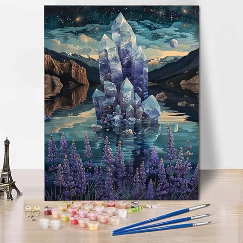 Paint by Numbers Lavendel Malen Nach Zahlen Landschaft Malen Nach Zahlen Anfänger DIY Handgemalt Ölgemälde Leinwand Kits mit 3 Pinseln und Acrylfarbe für Wanddeko, Geschenk 70 x 95 cm -CW2504M4 Paint by Numbers Lavendel Malen Nach Zahlen Landschaft Malen Nach Zahlen Anfänger DIY Handgemalt Ölgemälde Leinwand Kits mit 3 Pinseln und Acrylfarbe für Wanddeko, Geschenk 70 x 95 cm -CW2504M4 von HCWBDWOU