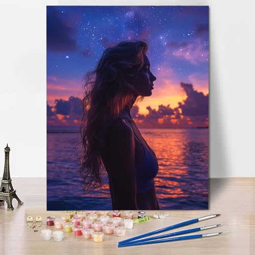Paint by Numbers Sternenhimmel Malen Nach Zahlen Frau Malen Nach Zahlen Anfänger DIY Handgemalt Ölgemälde Leinwand Kits mit 3 Pinseln und Acrylfarbe für Wanddeko, Geschenk 70 x 95 cm -CW2504366 Paint by Numbers Sternenhimmel Malen Nach Zahlen Frau Malen Nach Zahlen Anfänger DIY Handgemalt Ölgemälde Leinwand Kits mit 3 Pinseln und Acrylfarbe für Wanddeko, Geschenk 70 x 95 cm -CW2504366 von HCWBDWOU