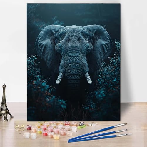 Paint by Numbers Tier Malen Nach Zahlen Elefant Malen Nach Zahlen Anfänger DIY Handgemalt Ölgemälde Leinwand Kits mit 3 Pinseln und Acrylfarbe für Wanddeko, Geschenk für Frauen 60 X 80 CM -CW250413 Paint by Numbers Tier Malen Nach Zahlen Elefant Malen Nach Zahlen Anfänger DIY Handgemalt Ölgemälde Leinwand Kits mit 3 Pinseln und Acrylfarbe für Wanddeko, Geschenk für Frauen 60 X 80 CM -CW250413 von HCWBDWOU