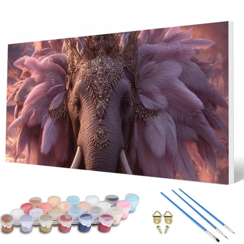 Tiere Malen Nach Zahlen Erwachsene, Malen Nach Zahlen Elefant Paint by Numbers Adult Muster Basteln Erwachsene Anfänger für Deko Wohnzimmer, Wanddeko, Geschenke für Frauen 100 x 300 cm -hcw2507I8 Tiere Malen Nach Zahlen Erwachsene, Malen Nach Zahlen Elefant Paint by Numbers Adult Muster Basteln Erwachsene Anfänger für Deko Wohnzimmer, Wanddeko, Geschenke für Frauen 100 x 300 cm -hcw2507I8 von HCWBDWOU
