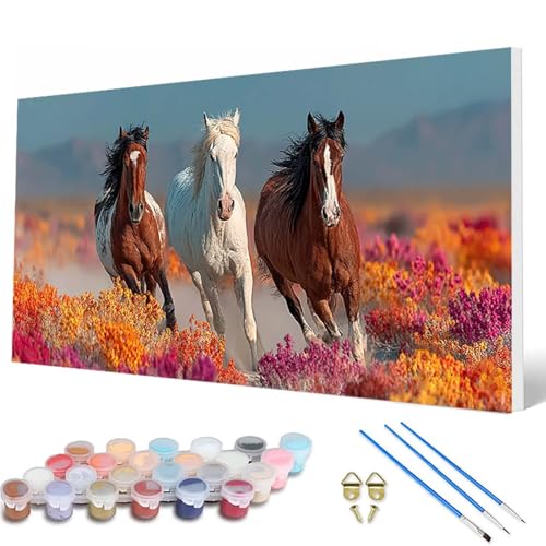 Tiere Malen Nach Zahlen Erwachsene, Malen Nach Zahlen Pferde Paint by Numbers Adult Muster Basteln Erwachsene Anfänger für Zimmer Deko Wohnzimmer, Wanddeko, Geschenke für Frauen 50 x 100 cm -hcw2507LV Tiere Malen Nach Zahlen Erwachsene, Malen Nach Zahlen Pferde Paint by Numbers Adult Muster Basteln Erwachsene Anfänger für Zimmer Deko Wohnzimmer, Wanddeko, Geschenke für Frauen 50 x 100 cm -hcw2507LV von HCWBDWOU