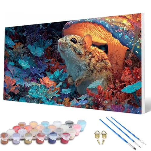 Tiere Malen Nach Zahlen Erwachsene, Malen Nach Zahlen Pilz Paint by Numbers Adult Muster Basteln Erwachsene Anfänger für Zimmer Deko Wohnzimmer, Wanddeko, Geschenke für Frauen 50X100 CM -hcw2507XT Tiere Malen Nach Zahlen Erwachsene, Malen Nach Zahlen Pilz Paint by Numbers Adult Muster Basteln Erwachsene Anfänger für Zimmer Deko Wohnzimmer, Wanddeko, Geschenke für Frauen 50X100 CM -hcw2507XT von HCWBDWOU