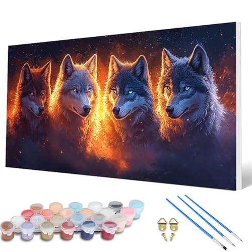 Wolf Malen Nach Zahlen Erwachsene, Malen Nach Zahlen Tiere Paint by Numbers Adult Muster Basteln Erwachsene Anfänger für Zimmer Deko Wohnzimmer, Wanddeko, Geschenke für Frauen 100X300 CM -hcw2507DD Wolf Malen Nach Zahlen Erwachsene, Malen Nach Zahlen Tiere Paint by Numbers Adult Muster Basteln Erwachsene Anfänger für Zimmer Deko Wohnzimmer, Wanddeko, Geschenke für Frauen 100X300 CM -hcw2507DD von HCWBDWOU