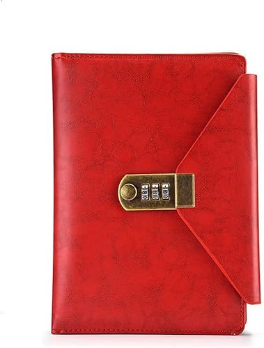 HCZKIUJY A5-Reisenotizbuch mit Zahlenschloss, Passwort, Agenda, Tagebuch, Journal, Notizblock, Geschäftsbriefpapier (C A5) von HCZKIUJY
