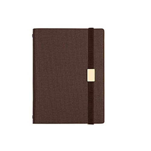 HCZKIUJY Business Affairs Hochwertiges Büro-Lederoberfläche Herausnehmbares Spiral-Loseblatt-Notizbuch mit 6 Löchern Multifunktionaler Notizblock von HCZKIUJY