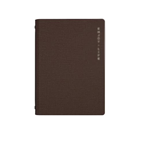 HCZKIUJY Leder Loseblattmappe Spirale Büro Geschäftsangelegenheiten Hochwertiges Meeting-Notizbuch 6 Löcher Tagebuch Modeplaner von HCZKIUJY