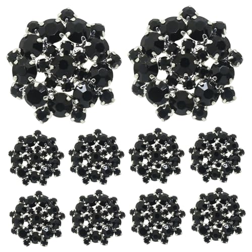 10 pcs Strassknöpfe Schwarze Kristall dekorative Knöpfe 22mm Legierung Fantasie 10 pcs Strassknöpfe Schwarze Kristall dekorative Knöpfe 22mm Legierung Fantasie von HDBHSBE