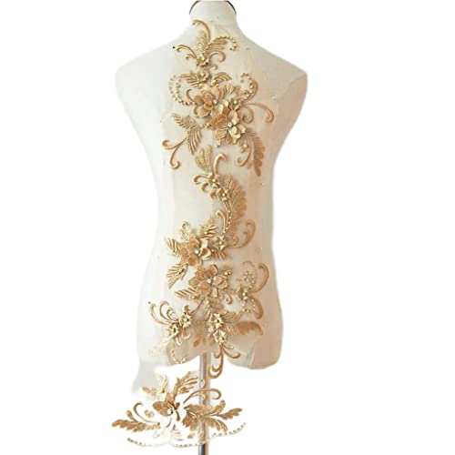3D -Applique Nähen Sie Flecken Perlen, 3in1 Blumen PAINE LACE TRIM APPLIQUE MOTIV NEWING BRIDAL -Schleier Hochzeitskleid 3d Nähen Sie die Flecken Perle von HDBHSBE