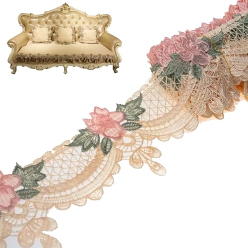 Blumenband 15 Yard x 3, 5 cm elegant gestickte Spitzenausstattungs von HDBHSBE
