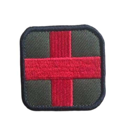Erste -Hilfe -Patch 3D -Stoffaufkleber rotes Kreuz bestickter Befestigungsmittel Haken Loop Moral Ladgeembroidered Stoffaufkleber von HDBHSBE
