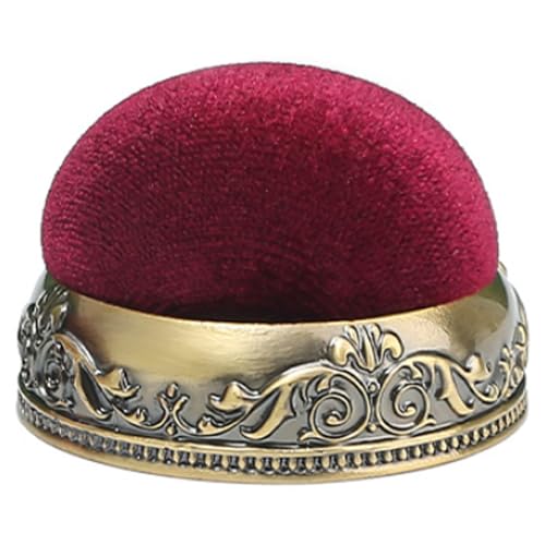 HDBHSBE Pin-Kissen zum Nähen von Vintage-Legierungs-Basis-Anti-Toping-Nähnadelnahlkissen graviert halb ballförmig, zufällige Farbstiftkissen für HDBHSBE Pin-Kissen zum Nähen von Vintage-Legierungs-Basis-Anti-Toping-Nähnadelnahlkissen graviert halb ballförmig, zufällige Farbstiftkissen für von HDBHSBE