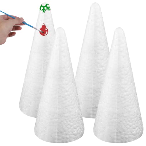 Schaumkegel, 4pcs 8 x 3 Dekorative Schaumkegel, kreative Styroporkegel für Kunsthandwerk & DIY -Kunst, Handwerksvorräte für Weihnachten, Schule, Hochzeit, Geburtstag, DIY Home Craft ProjectFoam Cone Schaumkegel, 4pcs 8 x 3 Dekorative Schaumkegel, kreative Styroporkegel für Kunsthandwerk & DIY -Kunst, Handwerksvorräte für Weihnachten, Schule, Hochzeit, Geburtstag, DIY Home Craft ProjectFoam Cone von HDBHSBE