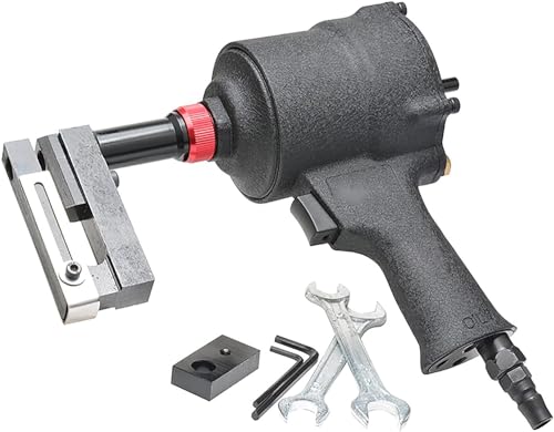 HDCCDM Pneumatic Punch Gun, 3.2-8MM Professional Punch Nailer, Air Puncher, Clamp Head 360° Rotation, Adjustable Margins, Metal Iron Plate Round Hole Punching Machine Stainless Steel HDCCDM Pneumatic Punch Gun, 3.2-8MM Professional Punch Nailer, Air Puncher, Clamp Head 360° Rotation, Adjustable Margins, Metal Iron Plate Round Hole Punching Machine Stainless Steel von HDCCDM