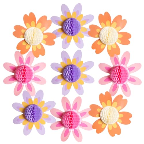 1 Set mit 9 Papierblumen, Dekorationen, Frühlingsmotive, Wabenornament, Blumenparty, Baby-Geburtstage, Kindergarten-Aktivitäten, Fenster-Displays, Festivals, Hochzeiten 1 Set mit 9 Papierblumen, Dekorationen, Frühlingsmotive, Wabenornament, Blumenparty, Baby-Geburtstage, Kindergarten-Aktivitäten, Fenster-Displays, Festivals, Hochzeiten von HDFHDF