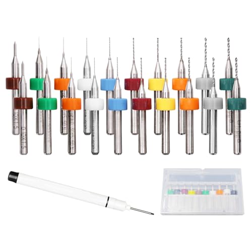 20 Stück Kleine Bohrer, 1 Stück Markierungsstift, Kleine Lochbohrwerkzeuge, Mikrobohrer-Set, Kleiner Leiterplattenbohrer, Gravurbohrer 20 Stück Kleine Bohrer, 1 Stück Markierungsstift, Kleine Lochbohrwerkzeuge, Mikrobohrer-Set, Kleiner Leiterplattenbohrer, Gravurbohrer von HDGSAFD