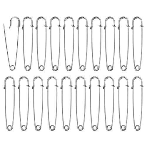 20 Stück Silbernadeln, Metallnadeln, große Nadeln, Starke Sicherheitsnadeln, Nähnadeln, Heimnähzubehör, Kleidungsbefestigungen, geeignet zum Nähen und Basteln 20 Stück Silbernadeln, Metallnadeln, große Nadeln, Starke Sicherheitsnadeln, Nähnadeln, Heimnähzubehör, Kleidungsbefestigungen, geeignet zum Nähen und Basteln von HDGSAFD