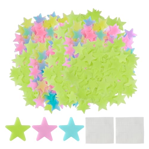 200 Stück Fluoreszierende Sterne, Leuchtsterne, Fluoreszierende Grüne Sterne Selbstklebendes Papier, Schlafzimmer Deckenaufkleber, Leuchtsterne im Kinderzimmer 200 Stück Fluoreszierende Sterne, Leuchtsterne, Fluoreszierende Grüne Sterne Selbstklebendes Papier, Schlafzimmer Deckenaufkleber, Leuchtsterne im Kinderzimmer von HDGSAFD