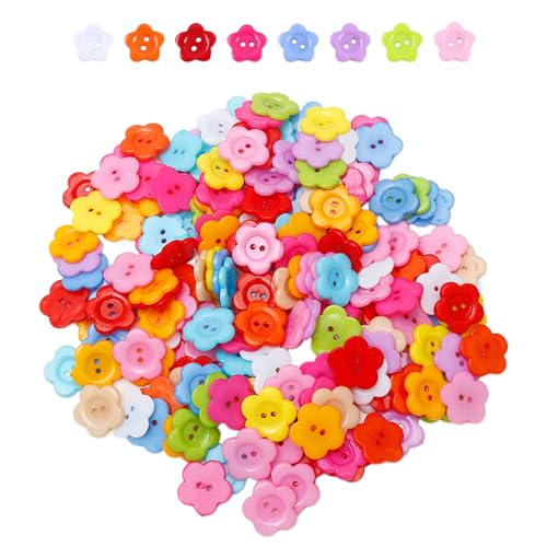 200 Stück bunte kleine Blumenknöpfe, Harzknöpfe, Cardigan-Strickknöpfe, Pflaumenblüten-Nähknöpfe, kleine Blumenknöpfe mit Doppelloch für die Nähproduktion, DIY-Handwerk 200 Stück bunte kleine Blumenknöpfe, Harzknöpfe, Cardigan-Strickknöpfe, Pflaumenblüten-Nähknöpfe, kleine Blumenknöpfe mit Doppelloch für die Nähproduktion, DIY-Handwerk von HDGSAFD