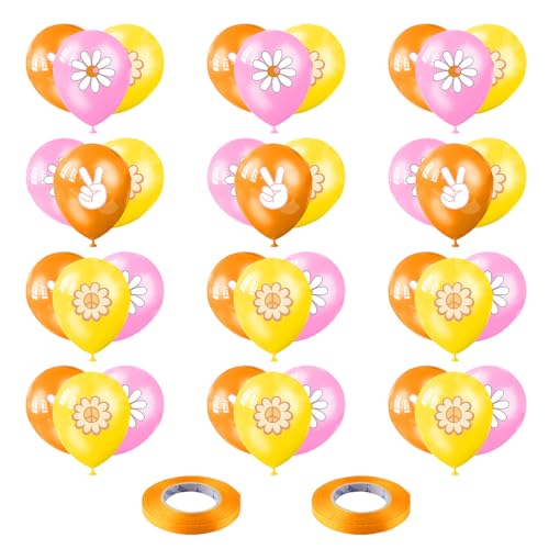 24 Stück Kleine Gänseblümchen-Luftballons, 2 Rollen Band, Gänseblümchen-Dekorationen, Hintergrund-Requisiten, Urlaubsparty-Dekorationsballons, Geburtstagsparty-Dekorationen, Ballon-Set 24 Stück Kleine Gänseblümchen-Luftballons, 2 Rollen Band, Gänseblümchen-Dekorationen, Hintergrund-Requisiten, Urlaubsparty-Dekorationsballons, Geburtstagsparty-Dekorationen, Ballon-Set von HDGSAFD