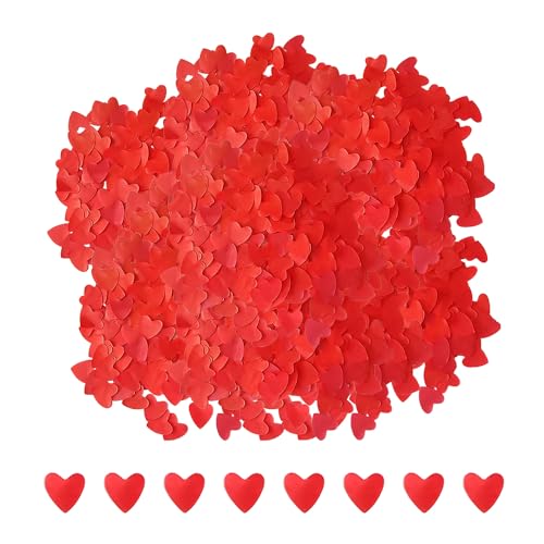 3000 Stück Rotes Liebeskonfetti, Hochzeits-Konfetti-Wurf, Valentinstag-Dekoration, Herzförmige Konfetti-Dekoration Für Hochzeitsfeier 3000 Stück Rotes Liebeskonfetti, Hochzeits-Konfetti-Wurf, Valentinstag-Dekoration, Herzförmige Konfetti-Dekoration Für Hochzeitsfeier von HDGSAFD