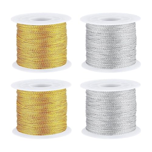 4 Stück Dekoseil, Seil Zum Basteln, Seil Zum Verpacken Von Geschenken, Seil Für Schmuckperlen, Etikettenband 4 Stück Dekoseil, Seil Zum Basteln, Seil Zum Verpacken Von Geschenken, Seil Für Schmuckperlen, Etikettenband von HDGSAFD