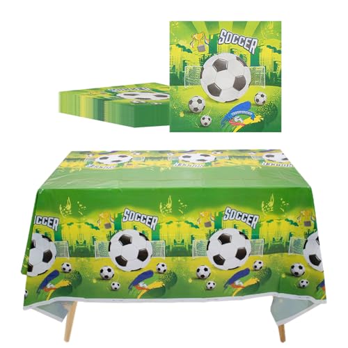 HDGSAFD 40 Fußballservietten, 1 stück, Mehrfarbig (Fußball-Thema), Papiertücher, 1-lagig, Fußball-Deko-Set HDGSAFD 40 Fußballservietten, 1 stück, Mehrfarbig (Fußball-Thema), Papiertücher, 1-lagig, Fußball-Deko-Set von HDGSAFD
